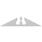 Ekena Millwork Acorn Architectural Grade PVC Pediment, 38"W x 9-1/2"H x 2-3/4"P (Pitch 6/12) PEDPS038X095ACR00 - alternate 2